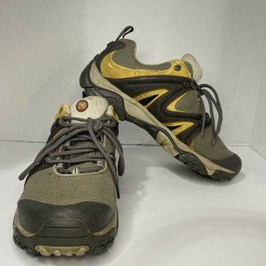 Merrell Reactor Ventilator Hiking Shoe Continuum Mens 8.5 Yellow Charcoal Vibram
